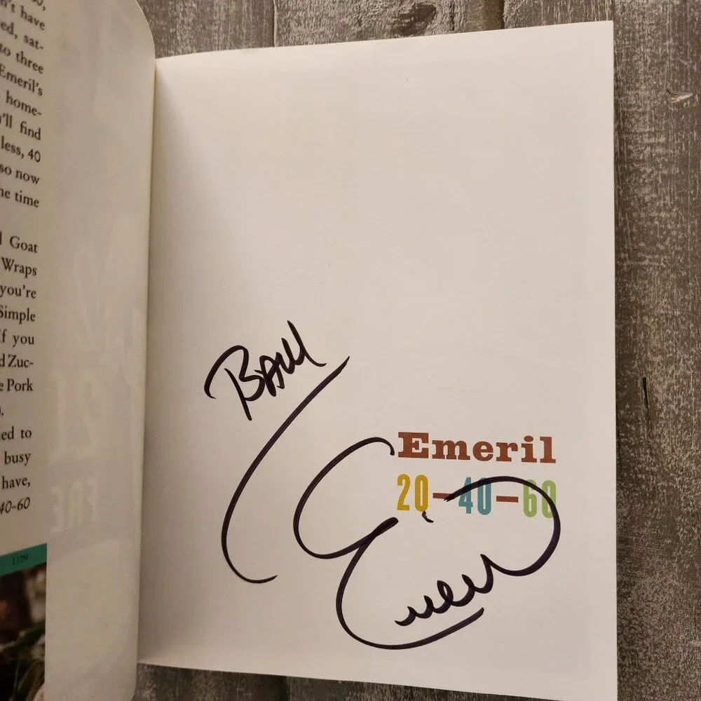 Emeril Lagasse‎ Cookbooks Prime Time Emeril & Signed 20-40-60 Fresh Food Fast